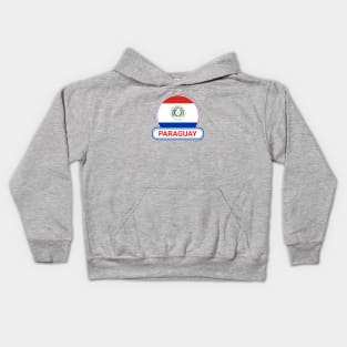 Paraguay Country Badge - Paraguay Flag Kids Hoodie